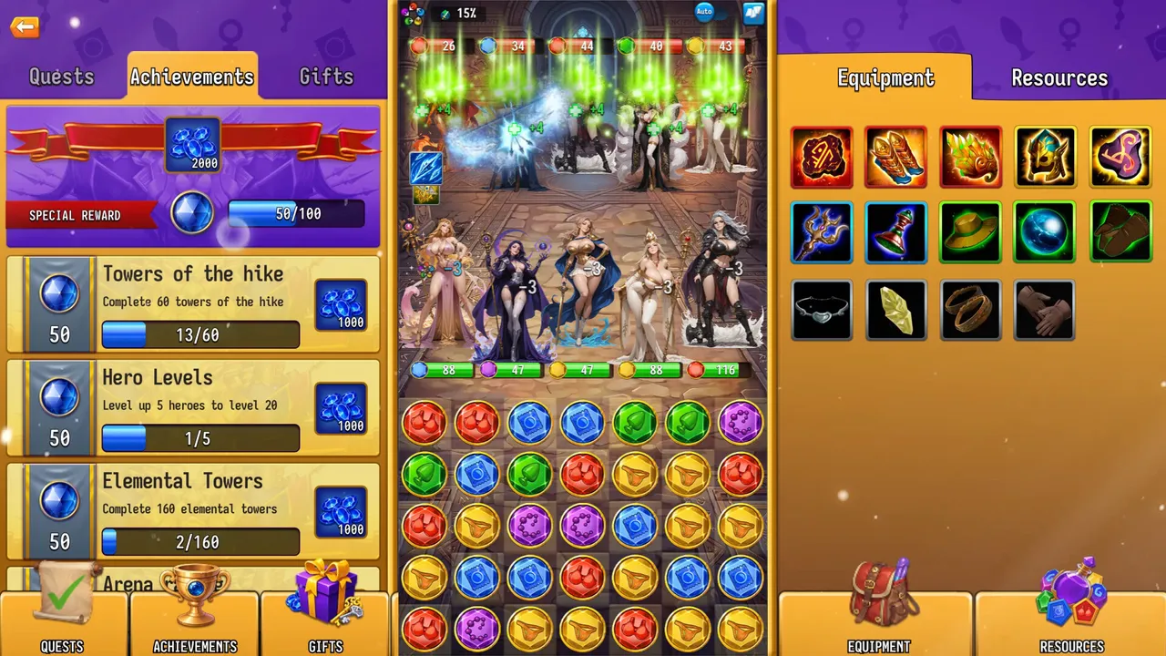Raid of Lust: Match & Magic Screenshot 14