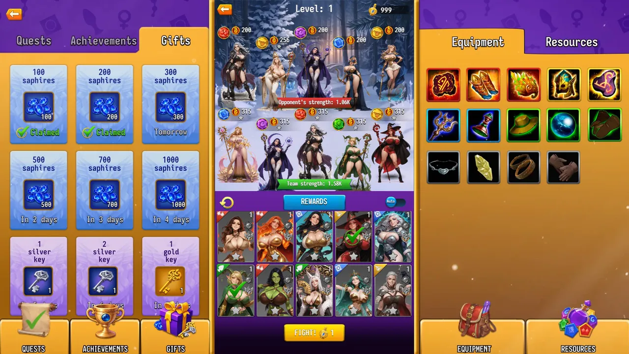 Raid of Lust: Match & Magic Screenshot 12