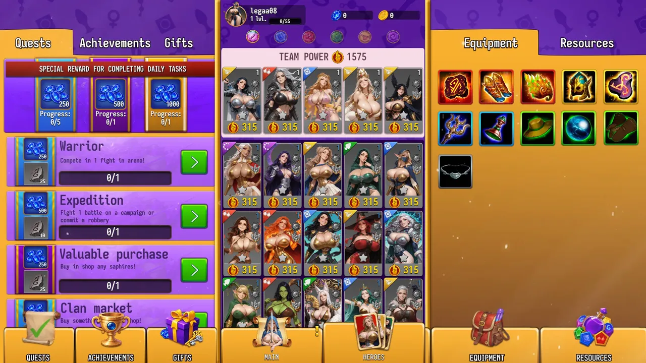 Raid of Lust: Match & Magic Screenshot 9