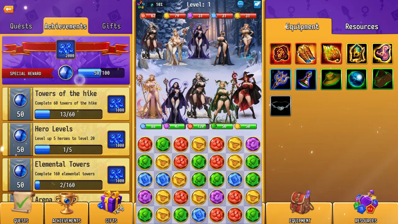 Raid of Lust: Match & Magic Screenshot 7