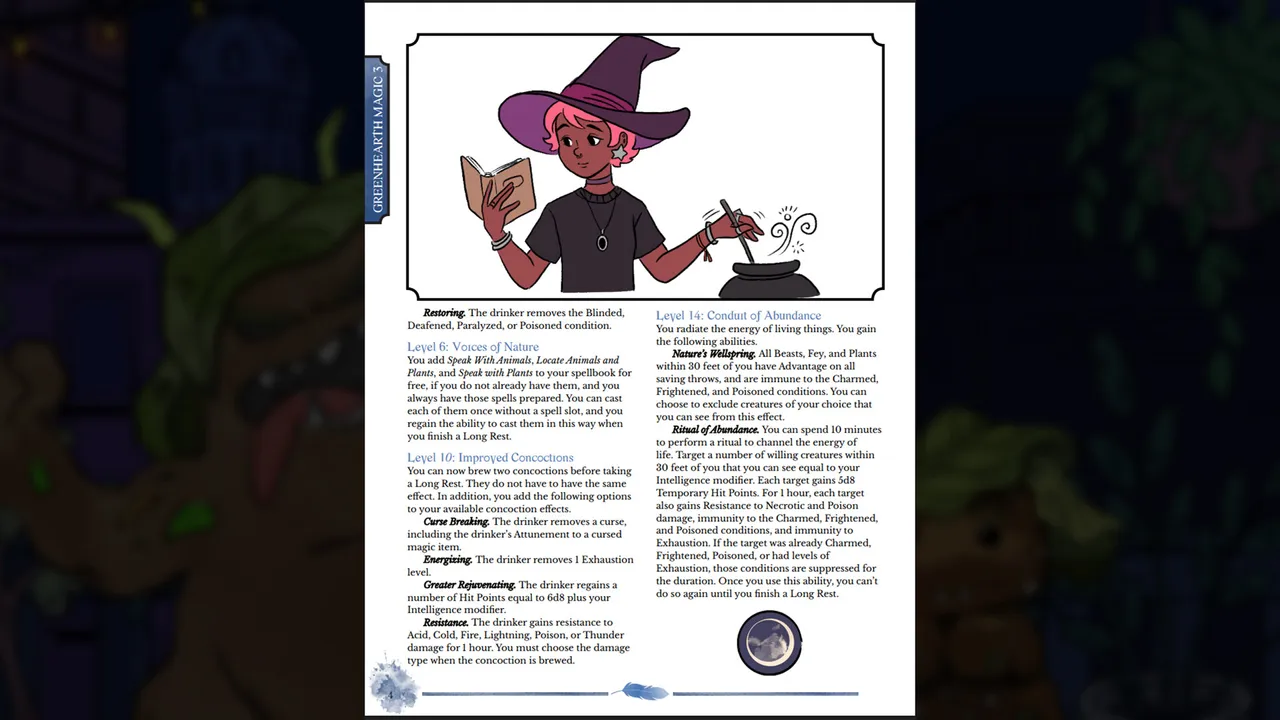 Greenhearth Magic: A companion to Greenhearth Necromancer for 5.5e Screenshot 5