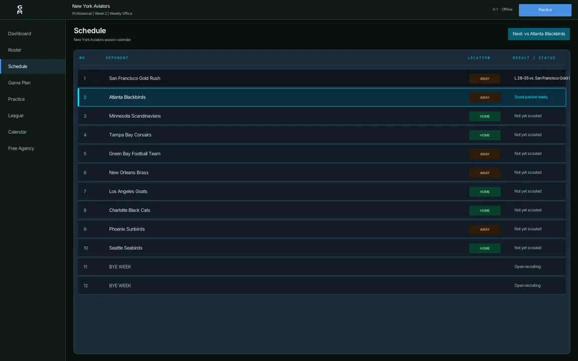 Gridiron Manager Screenshot 1