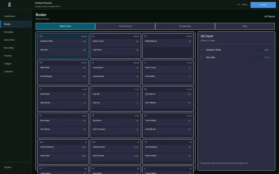 Gridiron Manager Screenshot 2