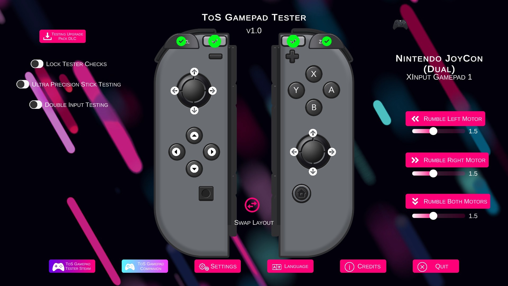 ToS Gamepad Tester Screenshot 6