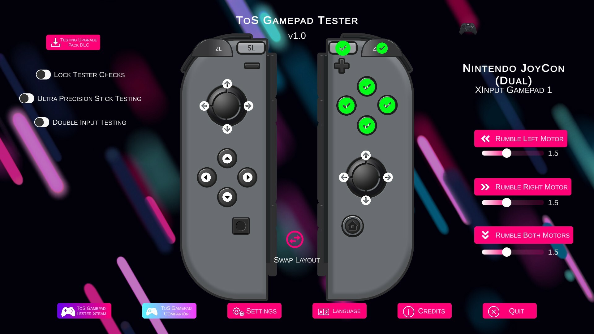 ToS Gamepad Tester Screenshot 5