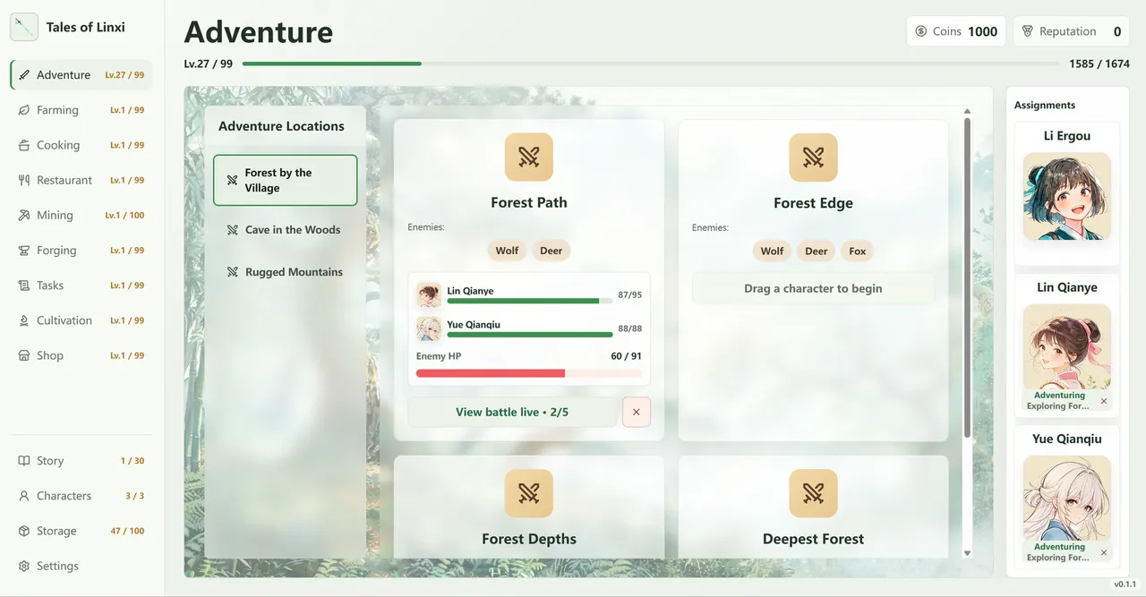 Tales of Linxi: Idle Wuxia Village Screenshot 4