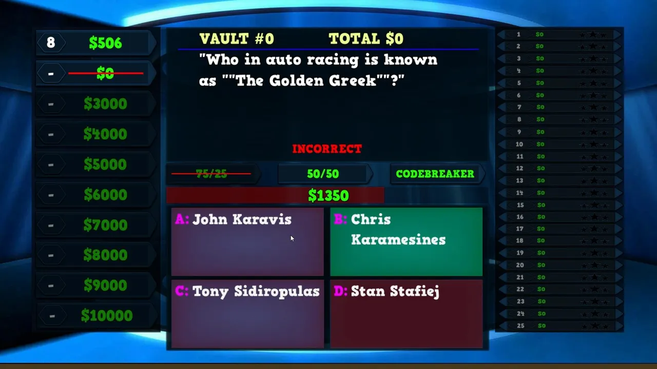 Trivia Vault: Auto Racing Trivia Screenshot 1