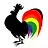 rainbow rooster