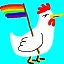 rainbow rooster icon