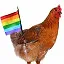 rainbow chicken icon