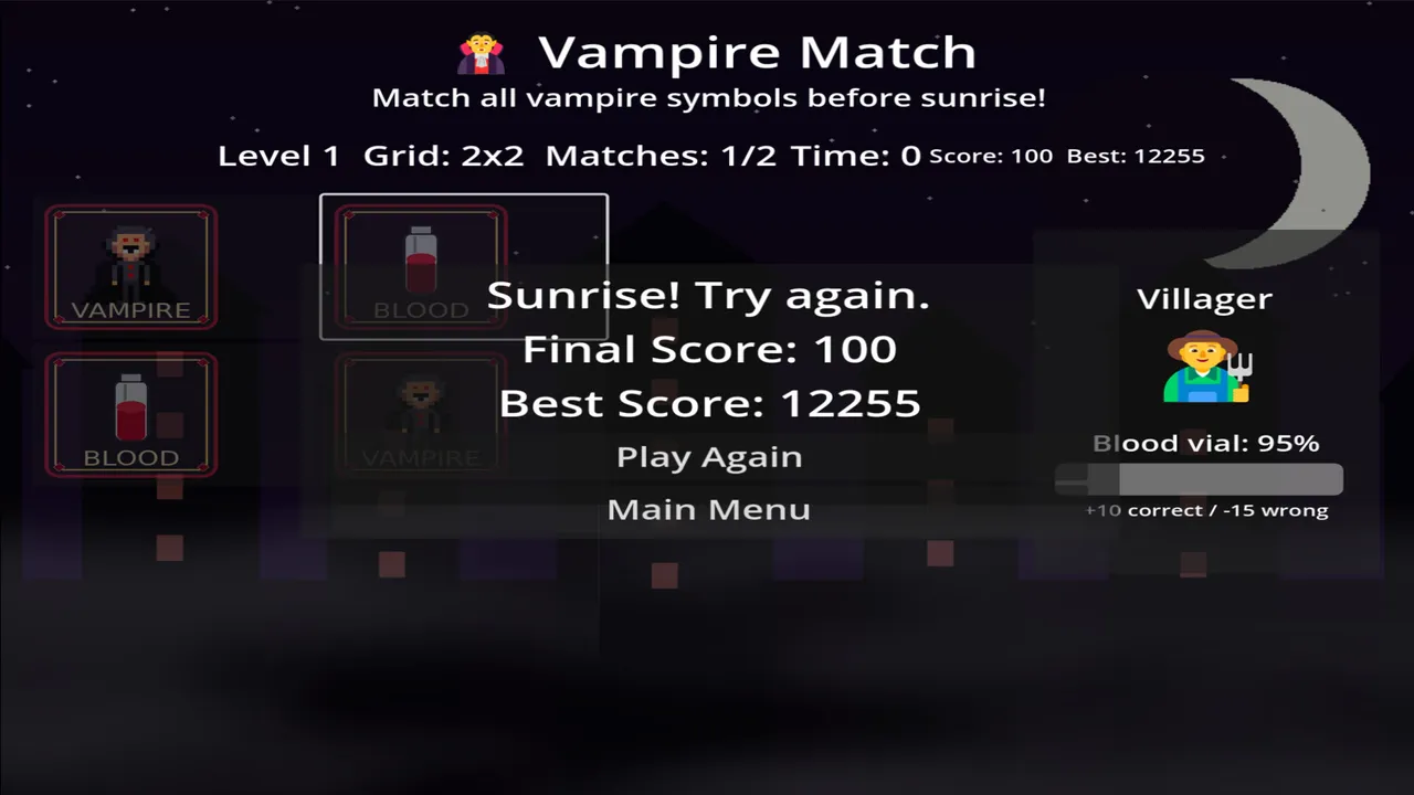 Vampire Match Screenshot 1