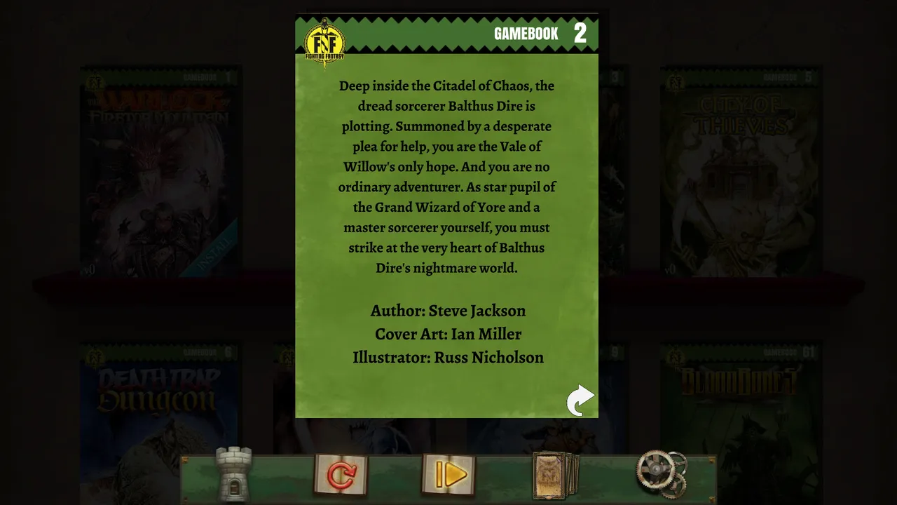 Citadel of Chaos (Fighting Fantasy Classics) Screenshot 1