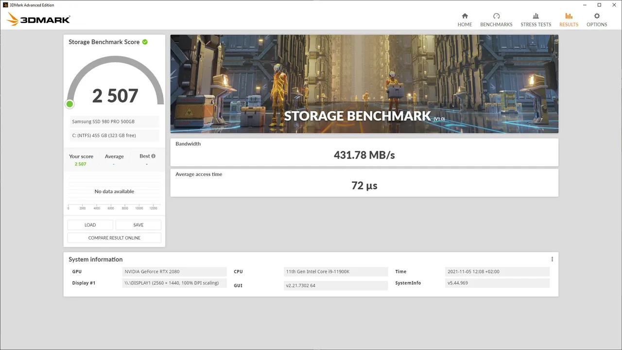 3DMark Storage Benchmark Screenshot 2