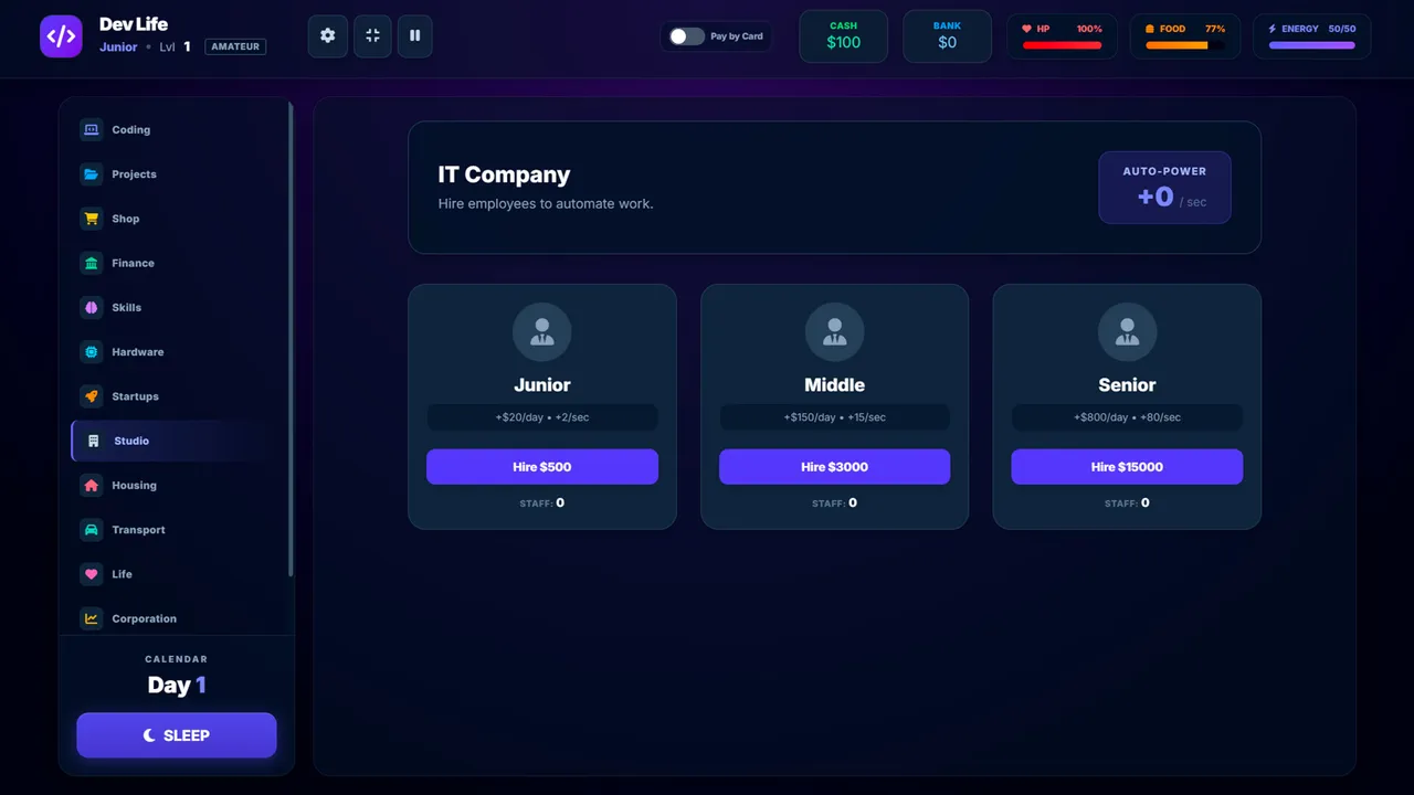 Dev Life: Tap & Code Screenshot 1