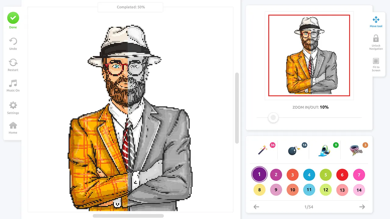 Pixel Art Coloring Book - Full Version Screenshot 1
