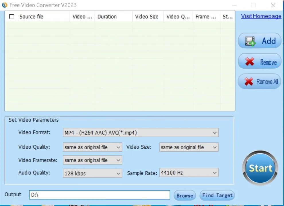 Free Video Converter Screenshot 0