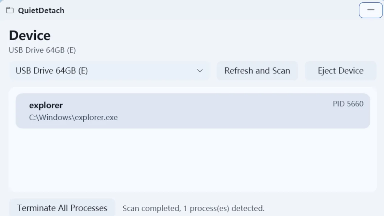 QuietDetach Screenshot 3