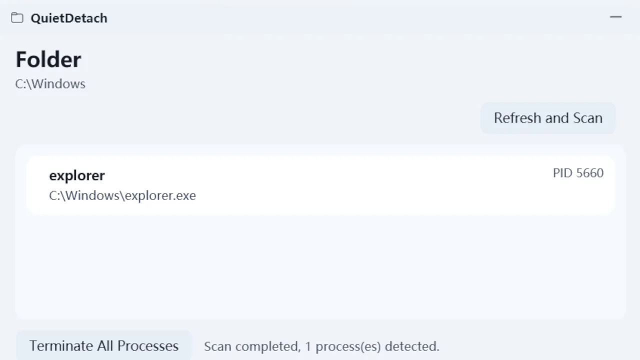 QuietDetach Screenshot 4