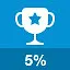 Bottom 5% of a leaderboard icon