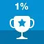 Top 1% of a leaderboard icon
