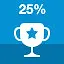 Top 25% of a leaderboard icon
