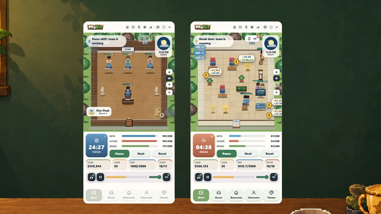 MyBiz: Pomodoro Desk Tycoon Screenshot 3