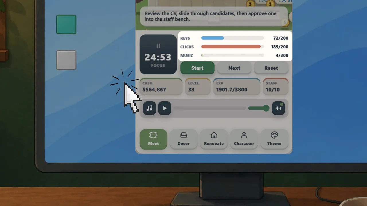 MyBiz: Pomodoro Desk Tycoon Screenshot 1