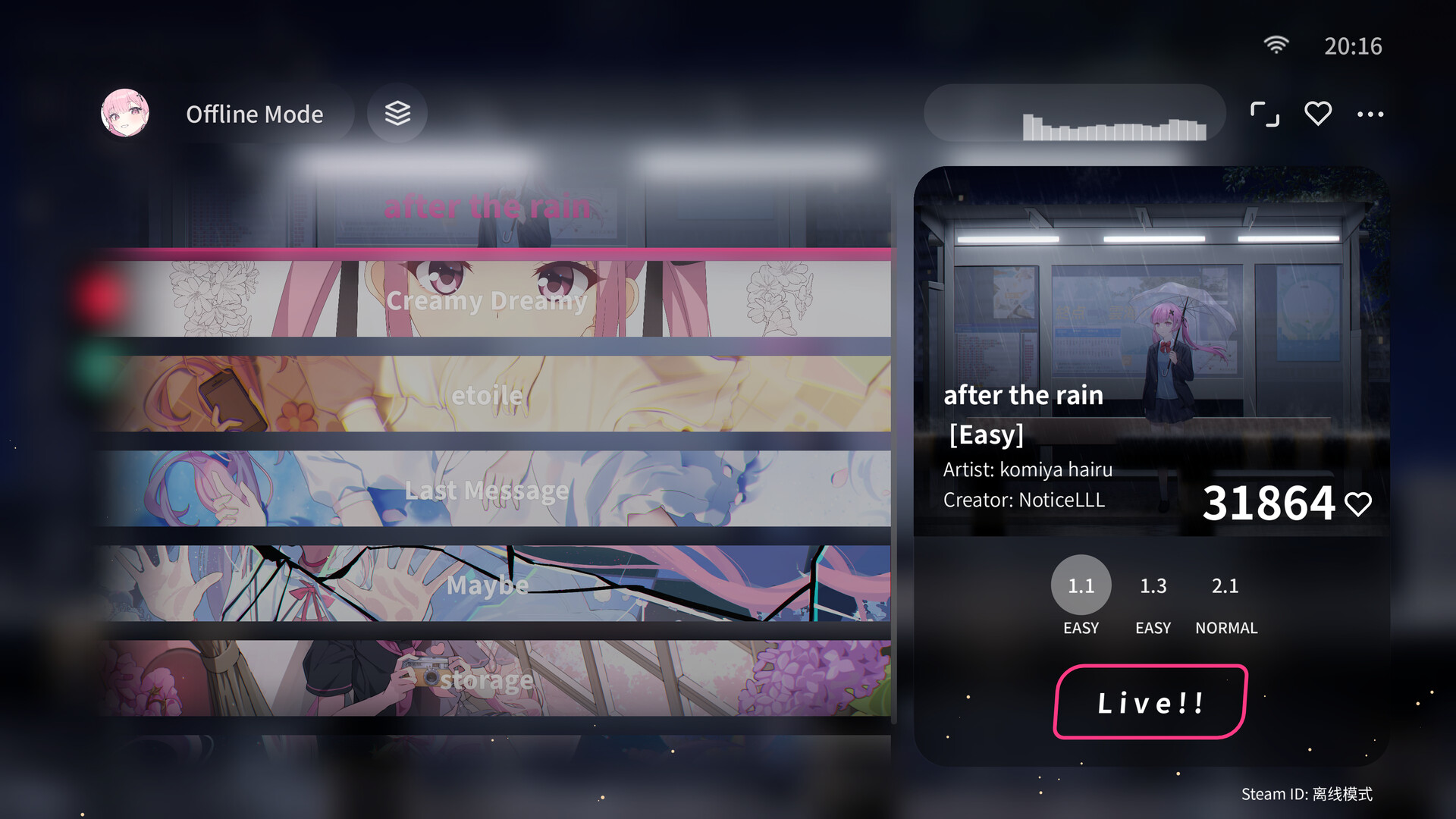 Live Rise!!: 4K Fever - Official Beatmaps Pack Screenshot 0