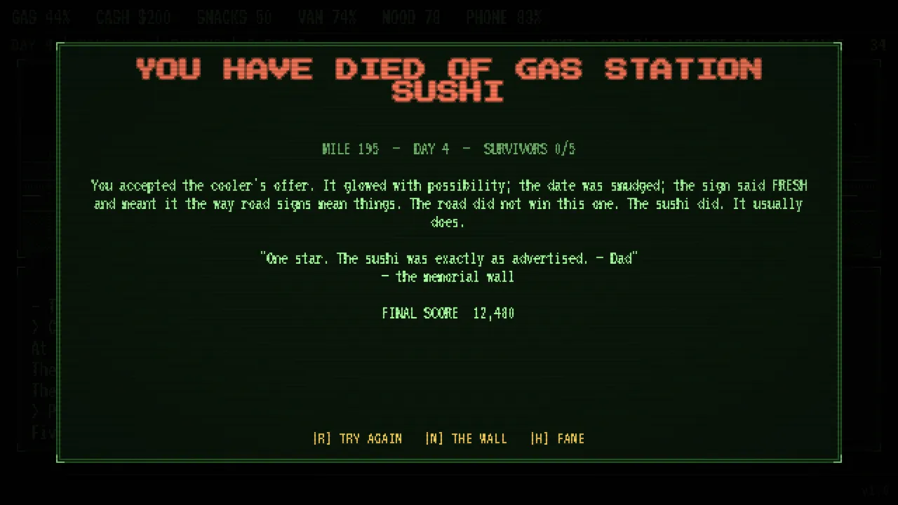 Gas Snacks & Tears Screenshot 0