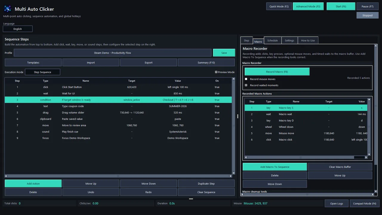 Multi Auto Clicker Screenshot 5