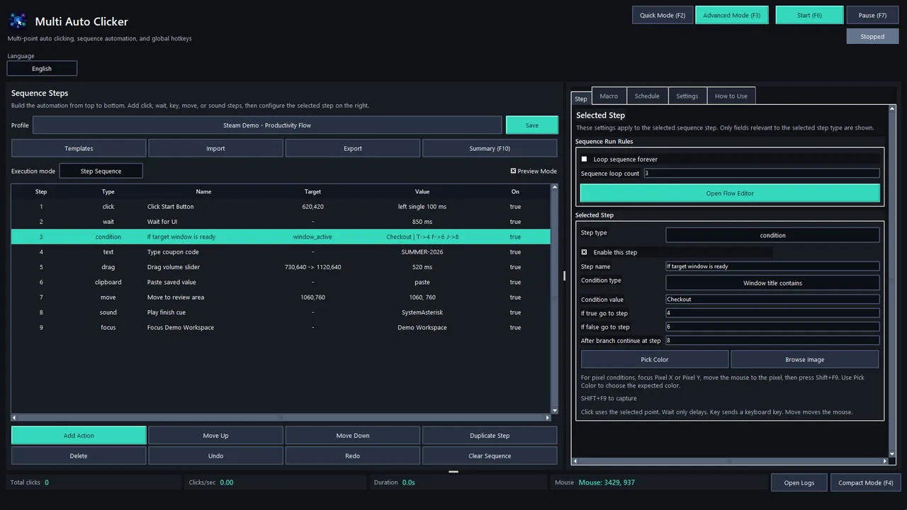 Multi Auto Clicker Screenshot 2