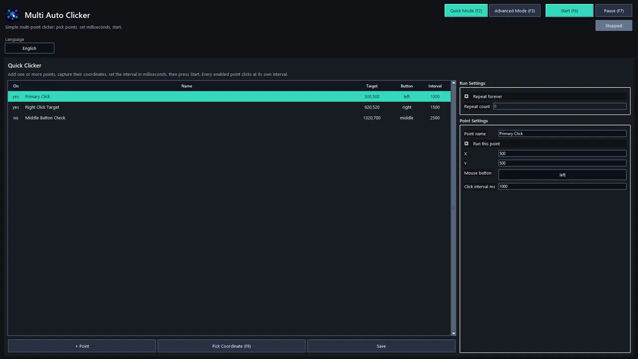 Multi Auto Clicker Screenshot 0