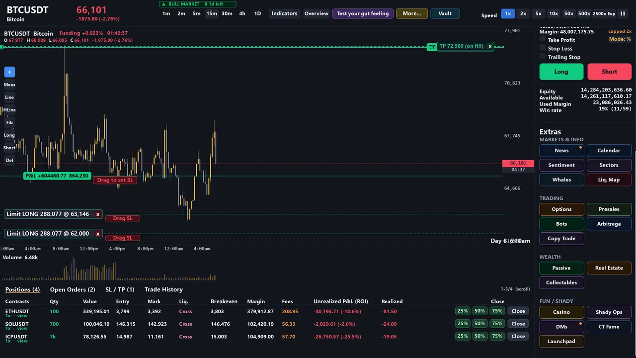 Bull&Bear Crypto Trading Simulator Screenshot 1