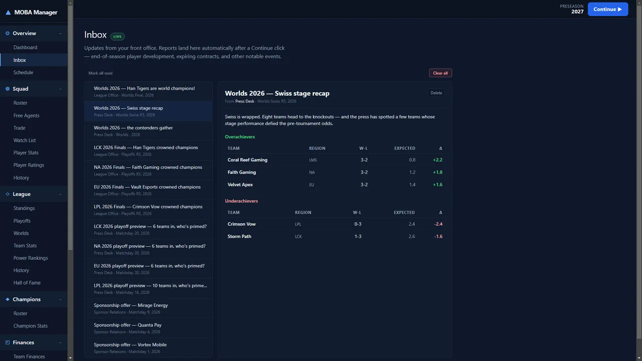 MOBA Manager Screenshot 3