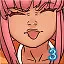 Red teeth knocked out icon