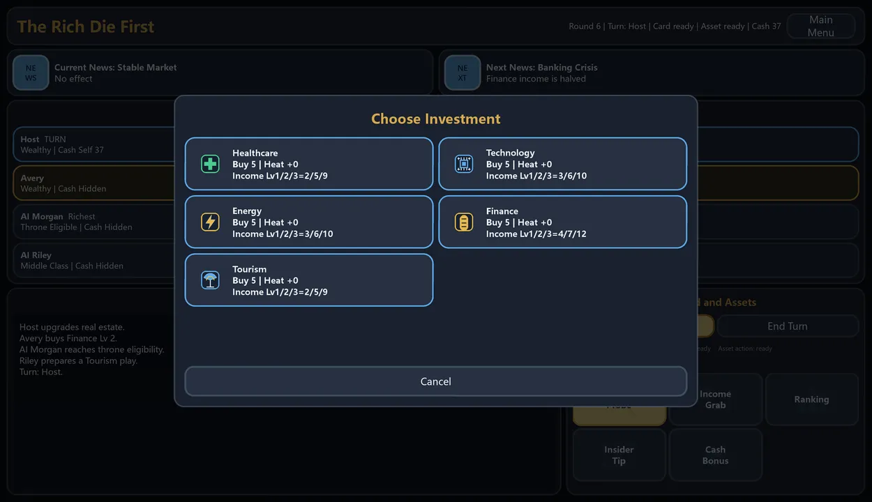 The Rich Die First Screenshot 0