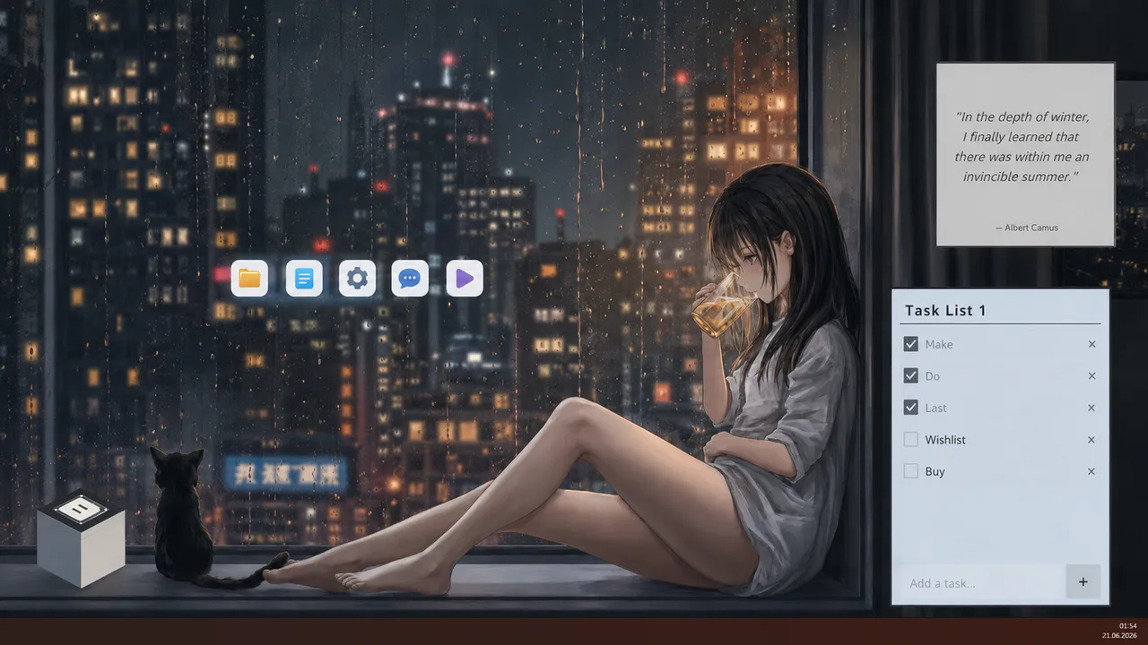 Minimalist Desktop Screenshot 0