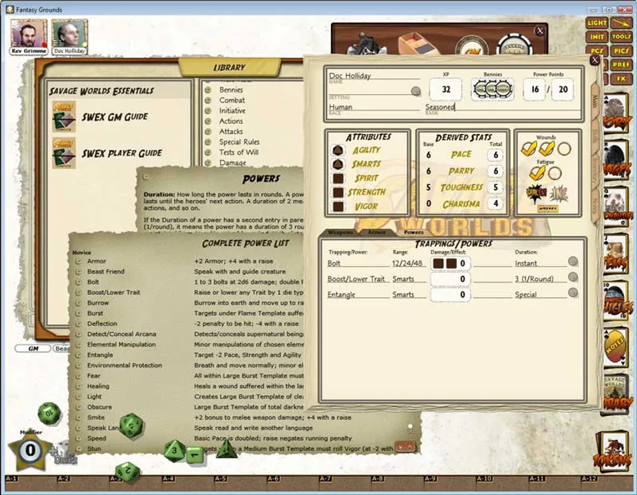 Fantasy Grounds - Savage Worlds Ruleset Screenshot 6