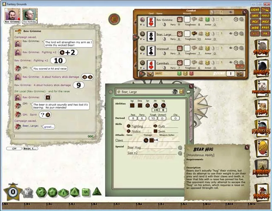 Fantasy Grounds - Savage Worlds Ruleset Screenshot 1