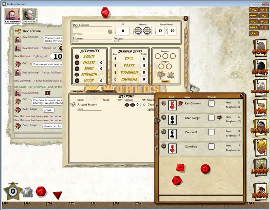 Fantasy Grounds - Savage Worlds Ruleset Screenshot 2
