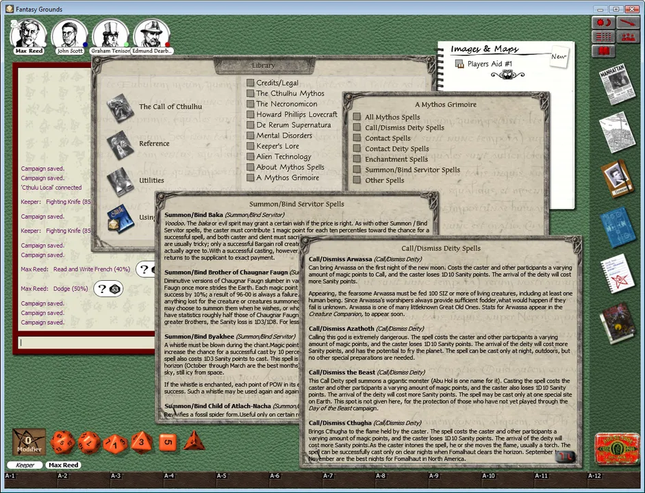 Fantasy Grounds - Call of Cthulhu Ruleset Screenshot 9