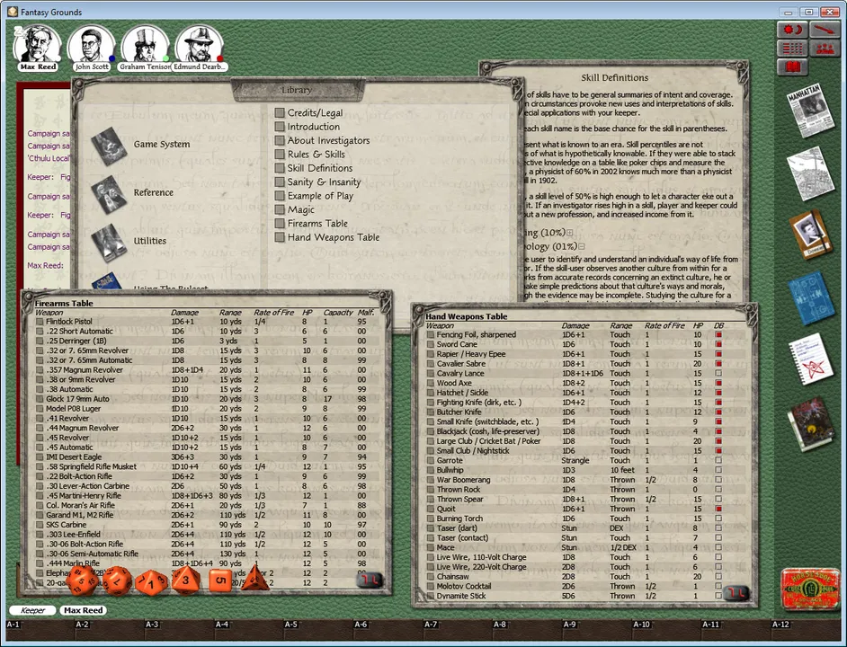 Fantasy Grounds - Call of Cthulhu Ruleset Screenshot 2