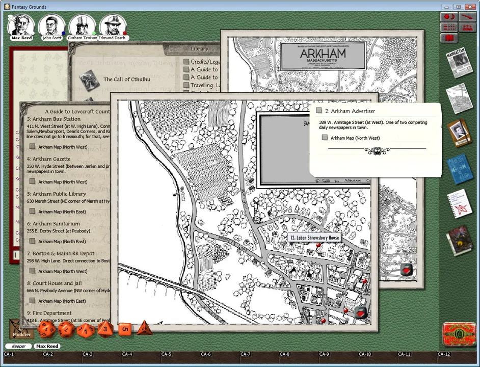 Fantasy Grounds - Call of Cthulhu Ruleset Screenshot 6