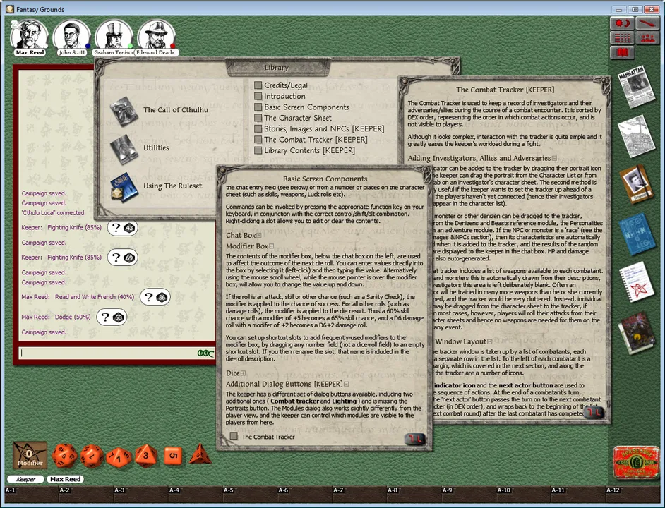 Fantasy Grounds - Call of Cthulhu Ruleset Screenshot 4