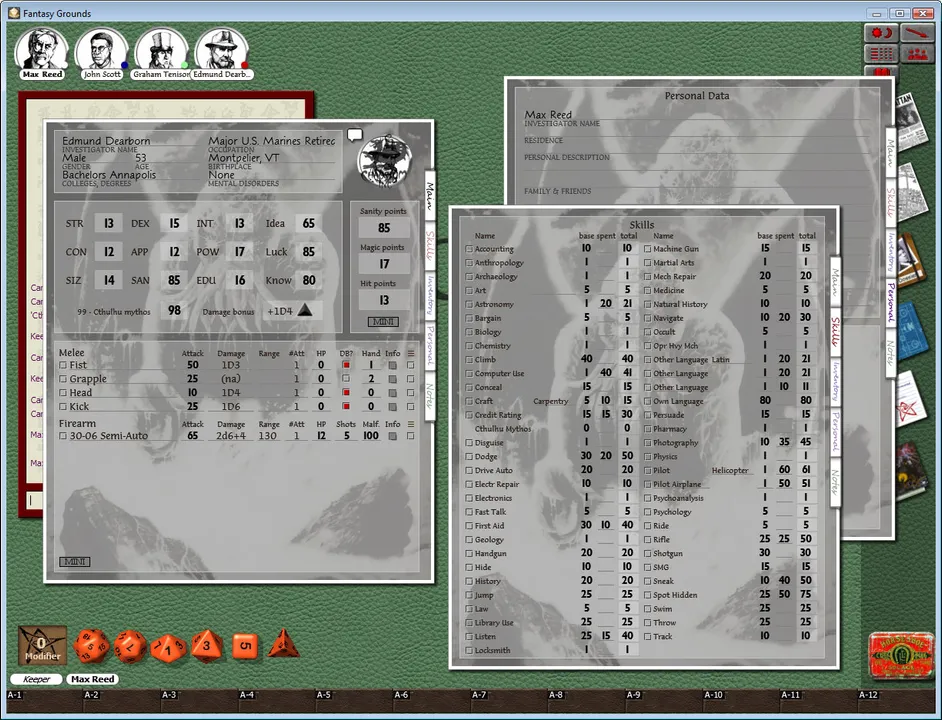 Fantasy Grounds - Call of Cthulhu Ruleset Screenshot 0
