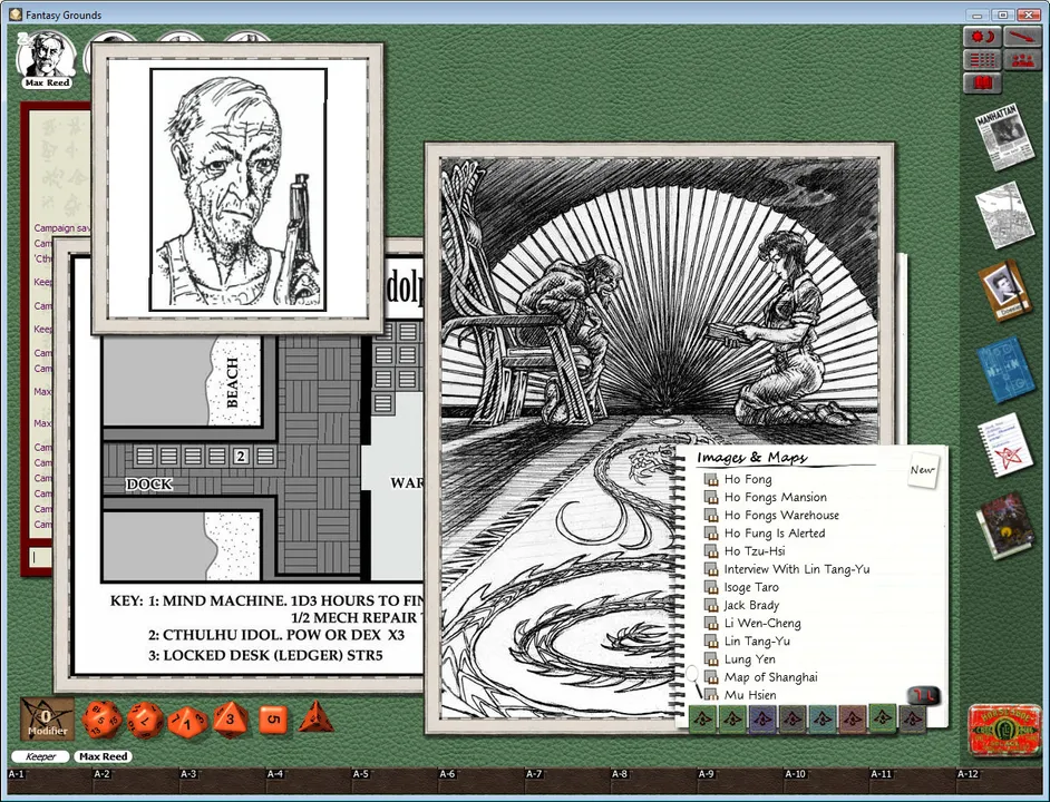Fantasy Grounds - Call of Cthulhu: Masks of Nyarlathotep Screenshot 5