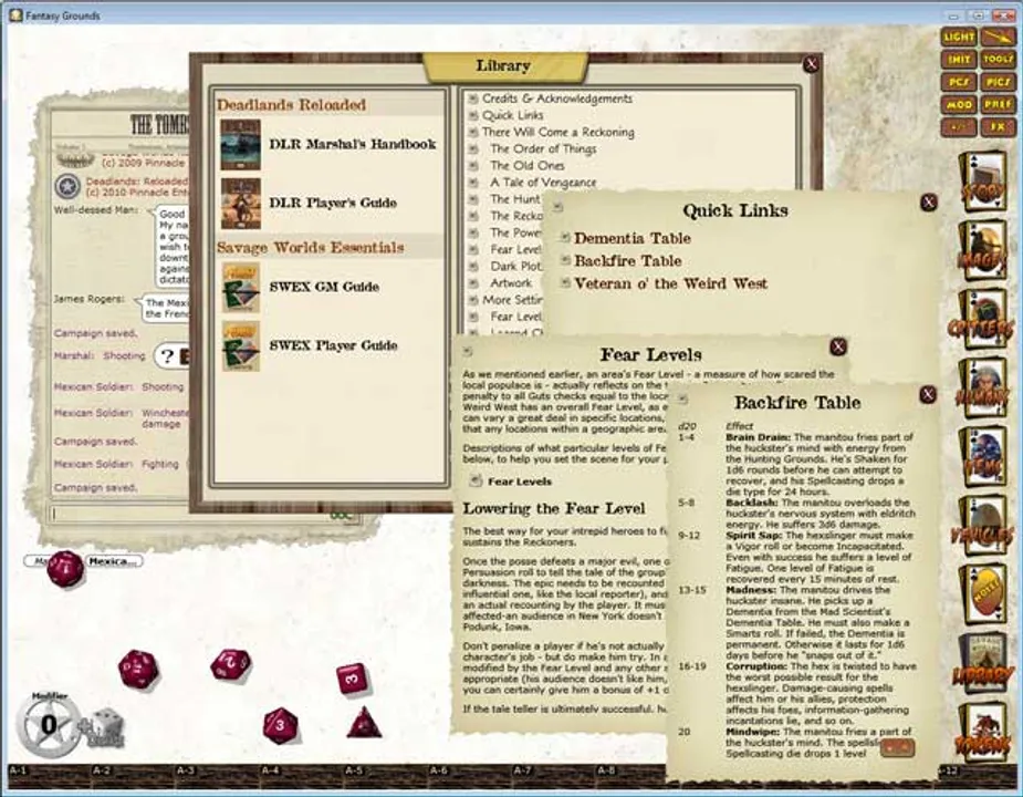 Fantasy Grounds - Deadlands Reloaded: Marshall's Handbook and Extension Screenshot 0