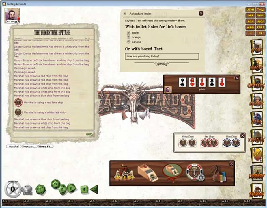 Fantasy Grounds - Deadlands Reloaded: Marshall's Handbook and Extension Screenshot 4