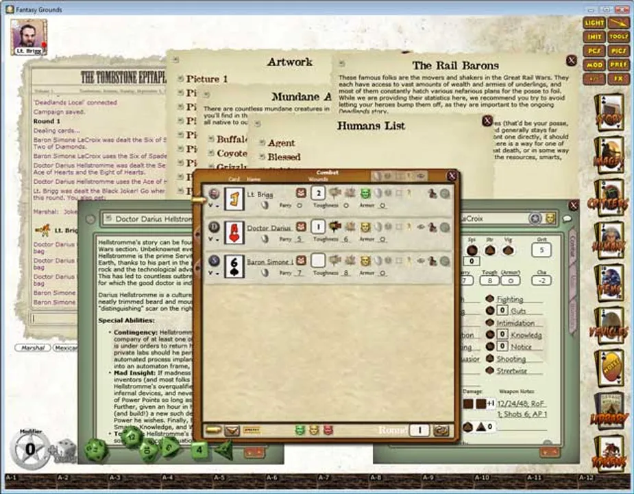 Fantasy Grounds - Deadlands Reloaded: Marshall's Handbook and Extension Screenshot 3