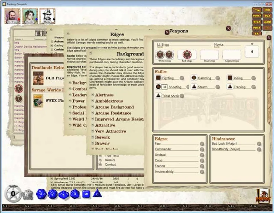 Fantasy Grounds - Deadlands Reloaded: Player's Handbook Screenshot 1